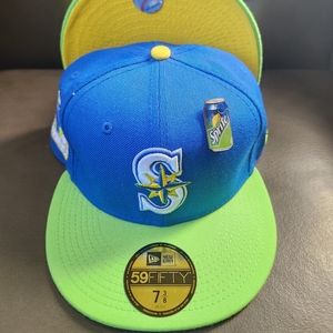 Seattle Mariners Sprite New Era Fitted 7 3/8 Royal Lime Yellow